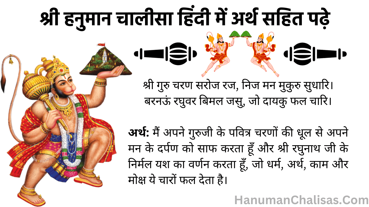 हनुमान चालीसा अर्थ - सरल हिंदी में